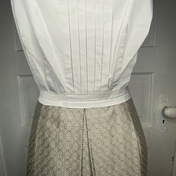 BCBGMaxAzria Nude Shoulder Pleated Dress - Picture 8 of 15